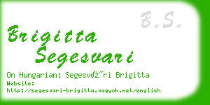 brigitta segesvari business card